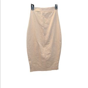 Nude Midi Bodycon Skirt